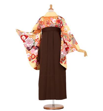 往復送料無料 全部揃って安心 大学 高校 小学生  2泊3日 卒業式袴 レンタル セット クリーム地 No.055-0098