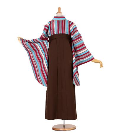 往復送料無料 全部揃って安心 大学 高校 小学生  2泊3日 卒業式袴 レンタル セット 水色地 No.055-0100