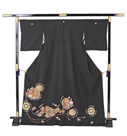 往復送料無料 2泊3日 レンタル 黒留袖 No.031-0440-Mサイズ