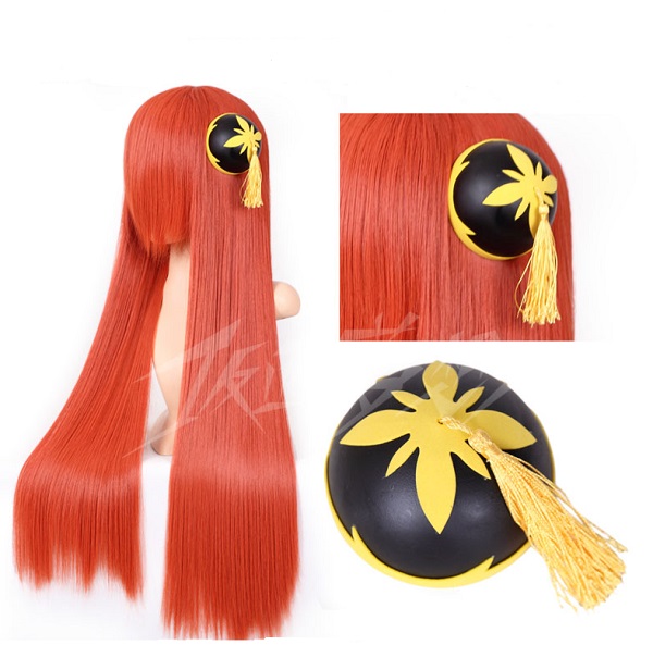 DK2426 銀魂 劇場版完結篇 未来神楽 衣装＋ウイッグ＋髪飾り