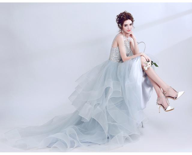 最新作 ロングドレス パーティドレス ワンピース チュールスカート