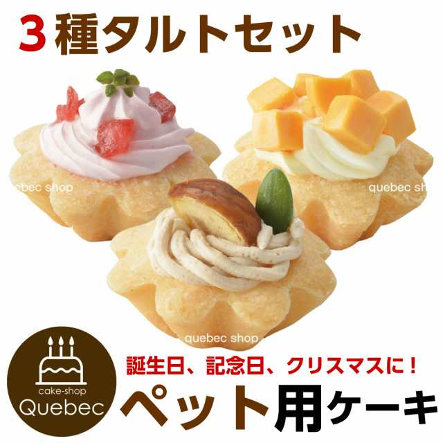 誕生日ケーキ バースデーケーキ 犬猫用 プチタルトケーキセット 苺 栗 チーズ ペットケーキ ペット用ケーキの通販はwowma 暮らしの総合デパート ケベック