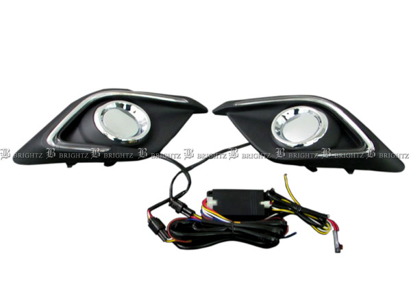 BRIGHTZ アクセラスポーツ BM 前期 LEDデイライト付きメッキフォグライトカバー 交換タイプ FOG−H−085の通販は