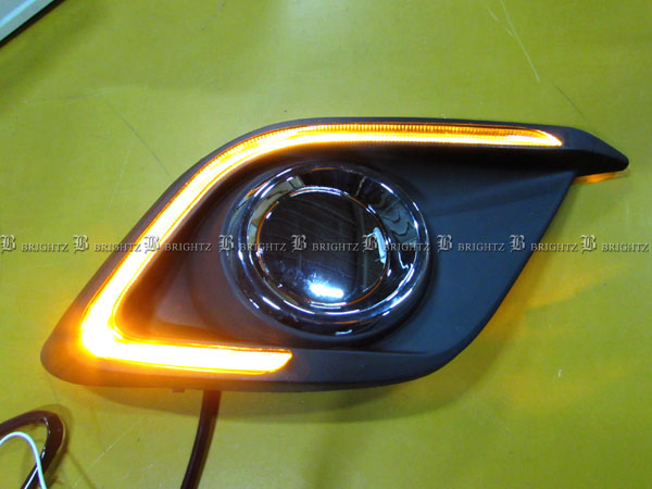 BRIGHTZ アクセラスポーツ BM 前期 LEDデイライト付きメッキフォグライトカバー 交換タイプ FOG−H−085の通販は