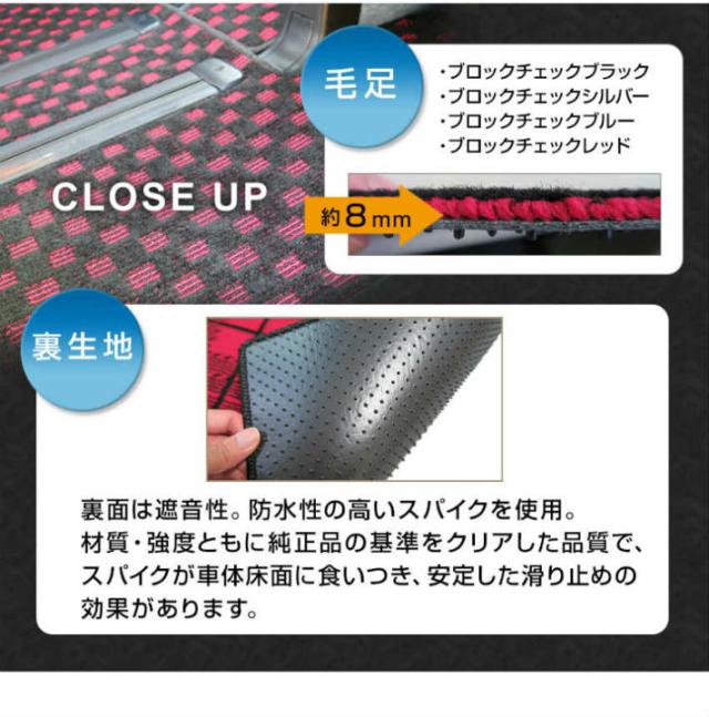 【最安値に挑戦】【フロアマット】ムーヴ専用フロアマット/ダイハツ/純正タイプ/L175S/L185S/キューブチェッカー_5