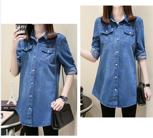 ロング丈長袖デニムシャツ スリム 細身 仕事着 レディースｇジャン ジージャン カジュアルシャツ ワイシャツ 薄手 ファッションの通販はau Pay マーケット ヒナギクファッション
