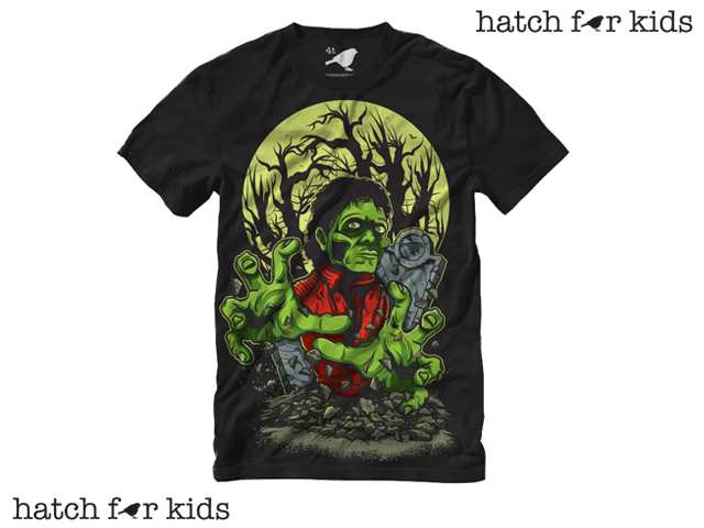 Hatch For Kids Thrillar Tシャツ 子供服 Michael Jackson スリラー ミュージシャン マイケル ブランド ハロウィン オシャレの通販はau Pay マーケット Baboo Wear