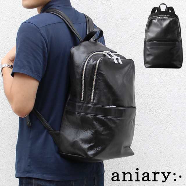 新作入荷定番aniary バックパック 黒 日本製【定価60，500円】 バッグ