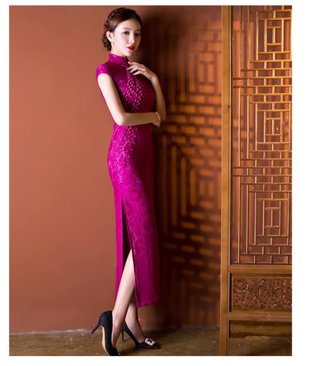 高品質チャイナドレス ロング チャイナ服 チャイナドレス コスプレ チャイナドレス 花柄 パーティードレス チャイナドレス ドレス お呼ばれ 結婚式 半袖 シルク カラフル チャイナドレス ロング丈 半袖チャイナドレス