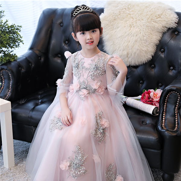 100 160cm七分袖 女の子子供ドレス キッズドレス ワンピース マキシ丈 フォーマル ジュニア ピアノ発表会 七五三 演出舞台 結婚式 卒業園の通販はau Pay マーケット Dream洋服屋