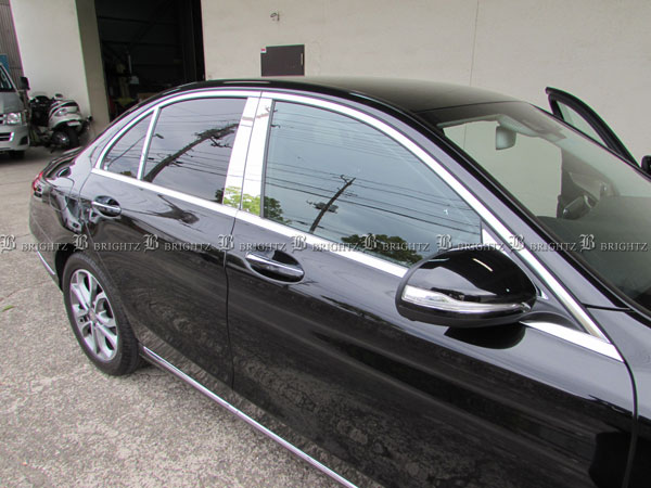 BRIGHTZ Cクラス W205 超鏡面ステンレスメッキピラーパネル バイザー無用 8PC PIL−SIL−021の通販は 5,860円