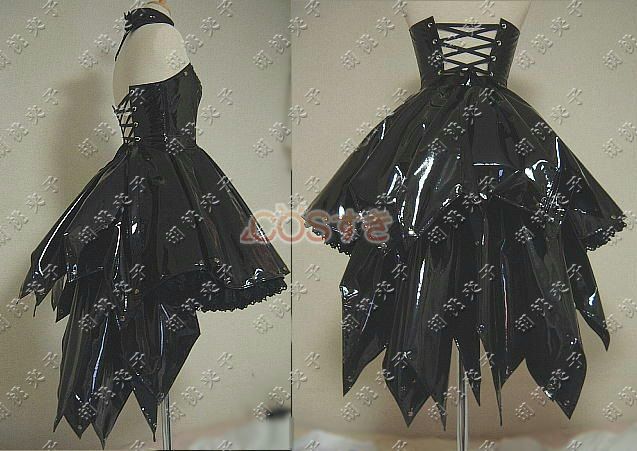 送料無料 ちょびっツ ちぃ LOLITA洋服 黒いきらきら皮 コスプレ衣装 COS  高品質 新品 Cosplay アニメ コスチューム