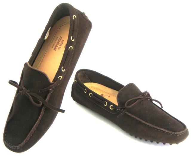 紳士スリッポン 【新品】 salon de SHIMAJI　サロンドシマジ イタリア製  イセタンメンズ スエード 41/約25.5cm 茶/ブラウン IN-230SH 紳士スリッポン 【新品】 salon de SHIMAJI サロンドシマジ イタリア製