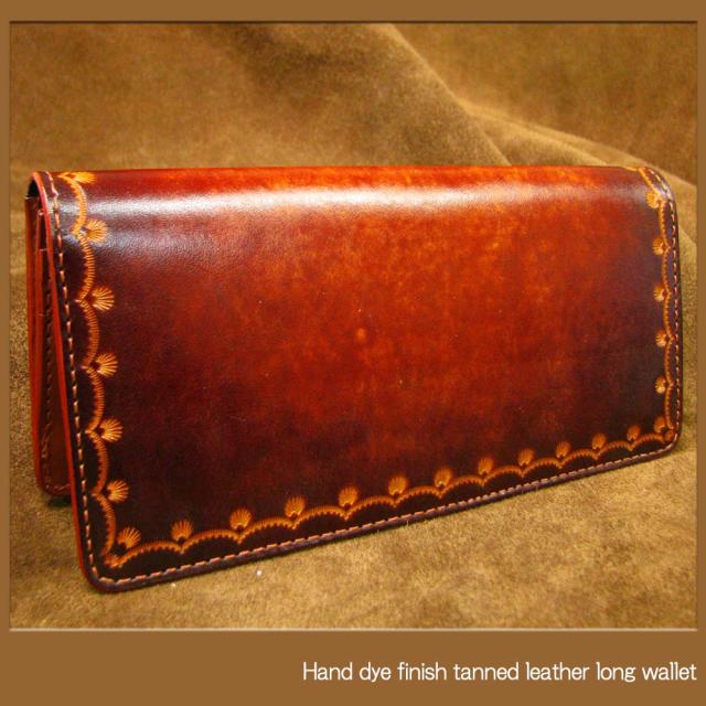 長財布 革財布 植物タンニン鞣し牛革 ヌメ革 職人ぼかし手染め ハンドスタンピング ロングレザーウォレット メンズ Wl 003 の通販はau Pay マーケット アクセサリー Vaseera ヴァシーラ