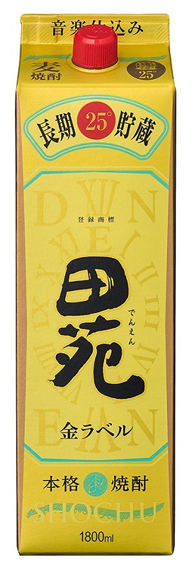 1ケース単位  北海道 沖縄 離島除く ヤマト運輸 25°田苑金ラベル 麦1．8Ｌパック 6本入