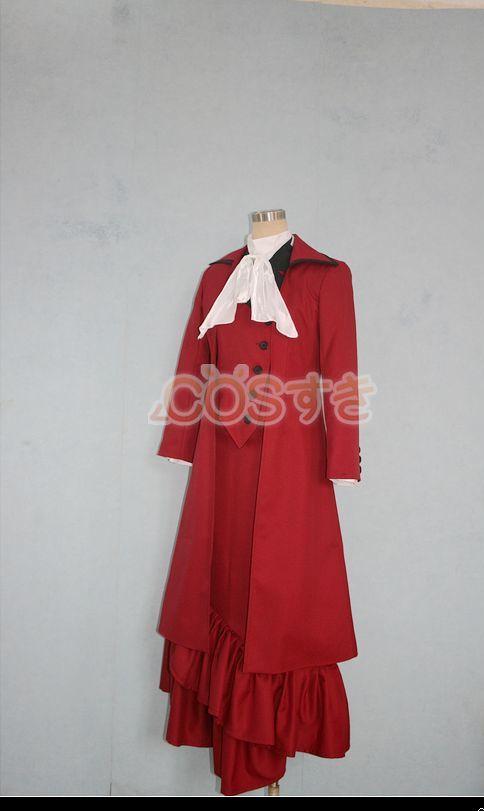 送料無料 黒執事 アンジェリーナ ダレス Angelina Dulles マダム レッド コスプレ衣装  コスプレ衣装 COS  高品質 新品 Cosplay アニメ_1