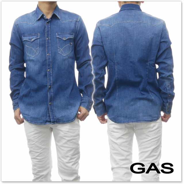 旧作処分セール 60 Off Gas Jeans ガスジーンズ メンズデニムシャツ Kant 6 ブルーの通販はau Pay マーケット Tre Style