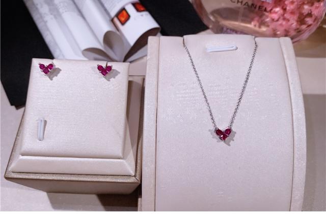 ネックレス ピアス セット 赤紫色 ハート レディース S925シルバー プラチナ仕上げ アクセサリー プレゼント 女性 人気 ギフト セールの通販はau Pay マーケット ｒａｉｎｂｏｗｇｉｒｌ