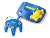 【送料無料】【中古】N64 任天堂64 NINTENDO64 ピカチュウ ブルー&イエロー 本体　コントローラー色ランダム