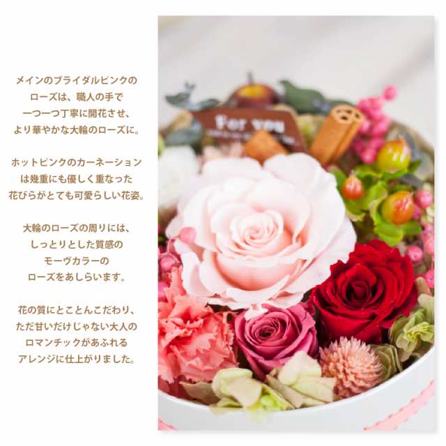 プリザーブドフラワー ボックス ギフト Box Flower パリのケーキ屋さん 花 誕生日 結婚祝い 新築祝い プレゼント プリザードフラワの通販はau Pay マーケット Ruplan ルプラン