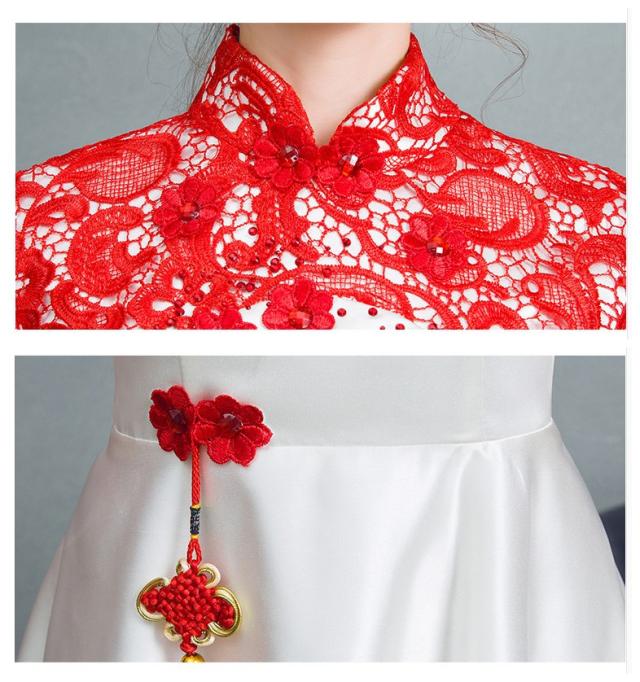 高品質 チャイナドレス風 パーティドレス ロングドレス チャイナ服