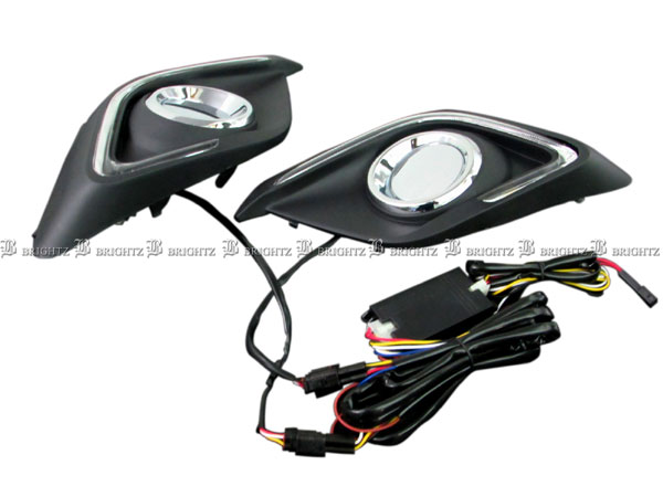 BRIGHTZ アクセラスポーツ BM 前期 LEDデイライト付きメッキフォグライトカバー 交換タイプ FOG−H−085の通販は