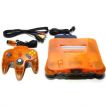 【送料無料】【中古】N64 任天堂64 NINTENDO64 本体 クリアオレンジ （コントローラー、ケーブル付き） オレンジ&ブラック