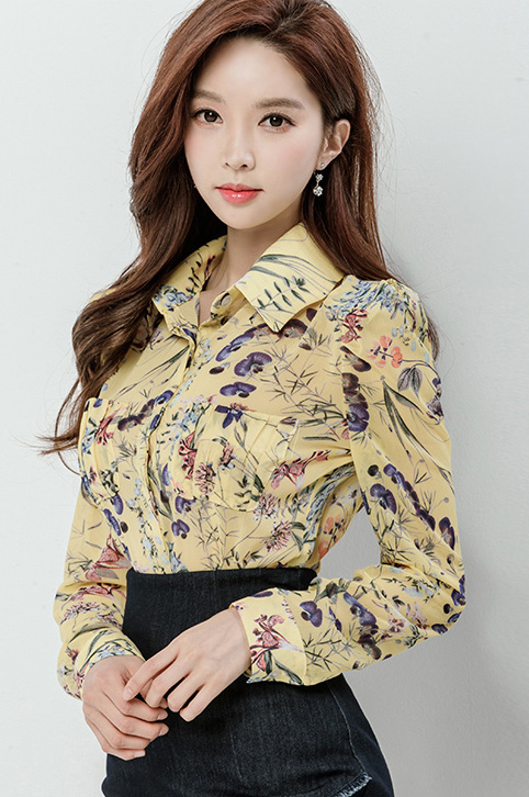 ボタニカル オフィスコーデ ミディアム 長袖 襟付き 花柄 トップスブラウス シャツの通販はau Pay マーケット Happy And Active