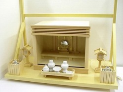 神具セット（神棚板大を使用する）〈F-11用〉《LED灯籠に変更》 38,500円