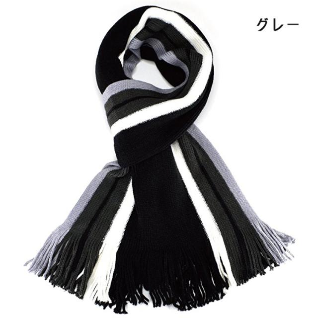 厚手 メンズ マフラー ストール あったかい ニット ウール混 首巻き フリンジ 大判 ストライプ ビジネス スーツ カジュアル 1x28cmの通販はau Pay マーケット Hawaiian Eagle