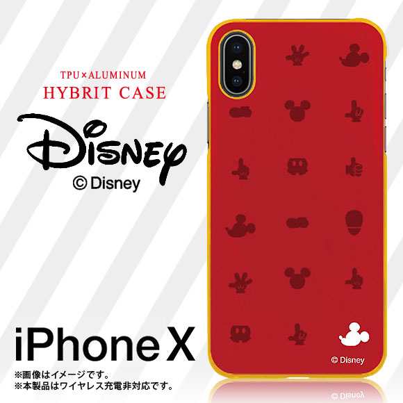 Iphone Xs Iphone X ハードケース アルミ 2916 Mモデリング ディズニーキャラクター 01 アイコン ミッキーマウス レッド ハセ プロの通販はau Pay マーケット モバイルランド