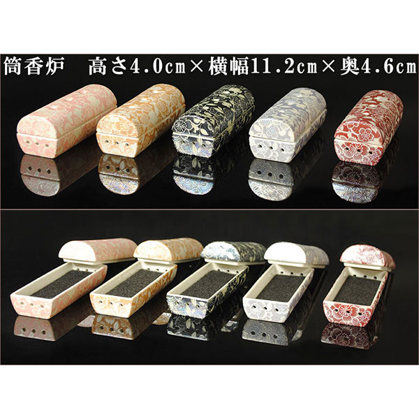 国産モダン仏具セット・美濃焼・ボヌール・5具足・筒香炉・藤・送料無料_2