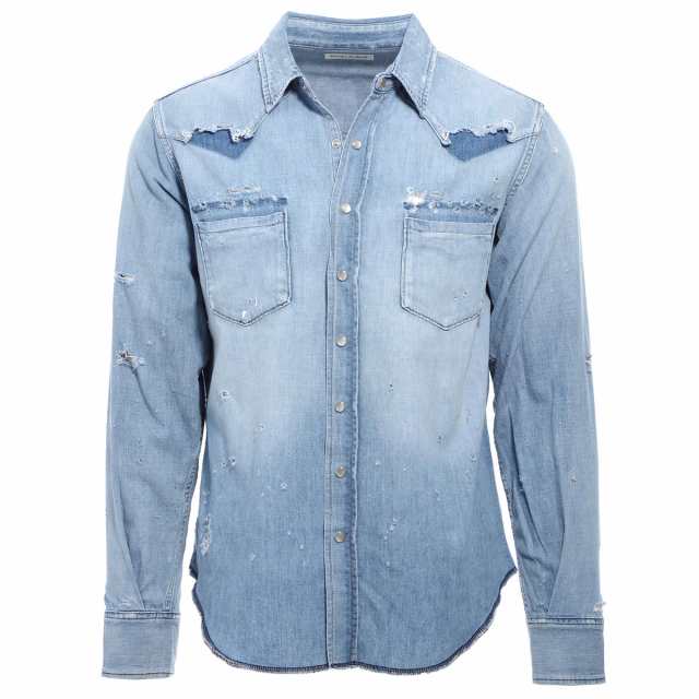 あす着 サンローランパリ Saint Laurent Paris デニムシャツ ウエスタンシャツ メンズ Saint Laurent Classic Western Denim Shirtの通販はau Pay マーケット モダンブルー Au Pay マーケット店