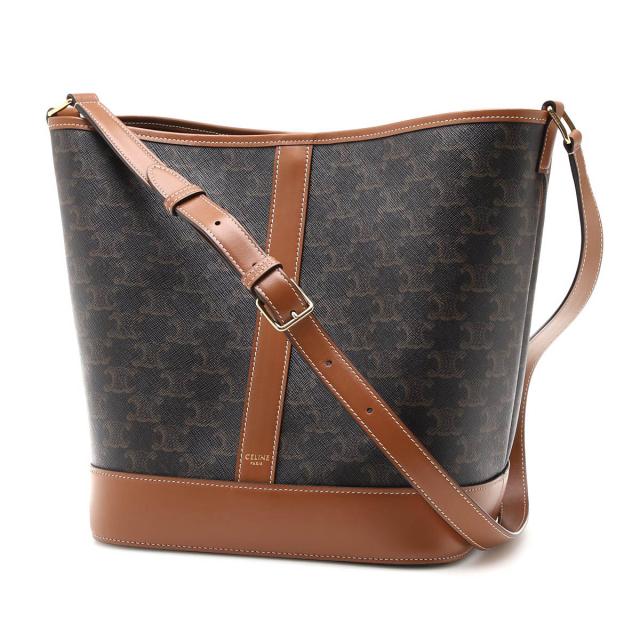 [あす着] セリーヌ CELINE バケットバッグ ショルダーバッグ レディース Midium Bucket TRIOMPHE CANVAS