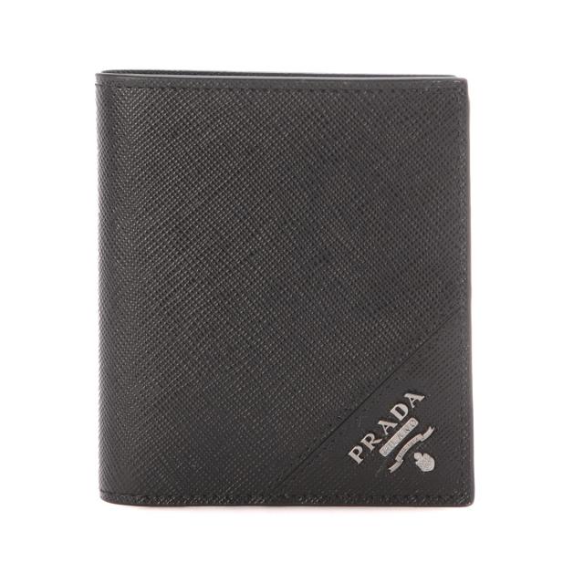 あす着] プラダ PRADA 2つ折り財布 メンズ SAFFIANO METAL 折りたたみ財布