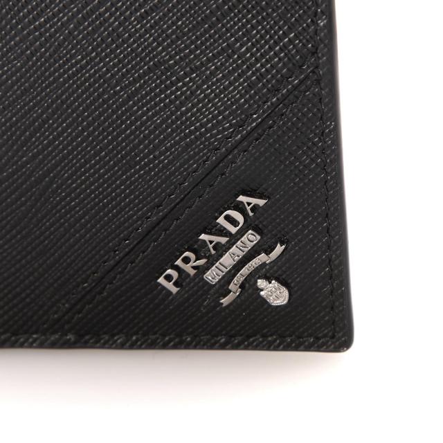 あす着] プラダ PRADA 2つ折り財布 メンズ SAFFIANO METAL 折りたたみ財布