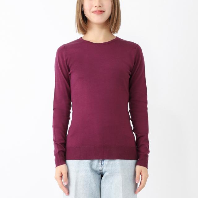 ジョンスメドレー JOHN SMEDLEY クルーネックセーター レディース GERANIUM エクストラファインメリノウール 30ゲージ SLIM FIT_1