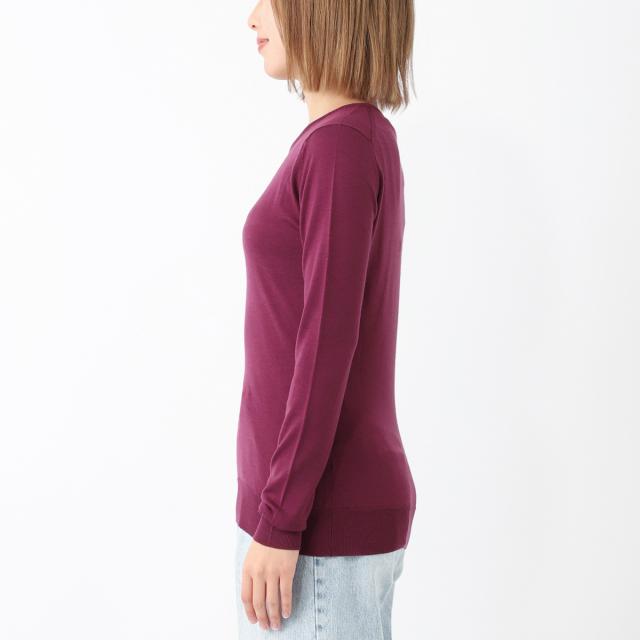 ジョンスメドレー JOHN SMEDLEY クルーネックセーター レディース GERANIUM エクストラファインメリノウール 30ゲージ SLIM FIT_2