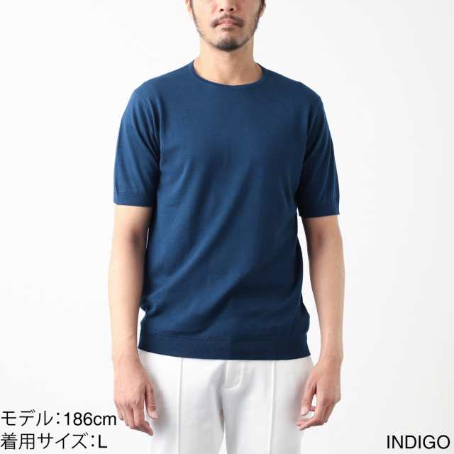 JOHN SMEDLEY ジョンスメドレー クルーネック半袖ニット/BELDEN シーアイランドコットン 30ゲージ STANDARD FIT メンズ GRANITE