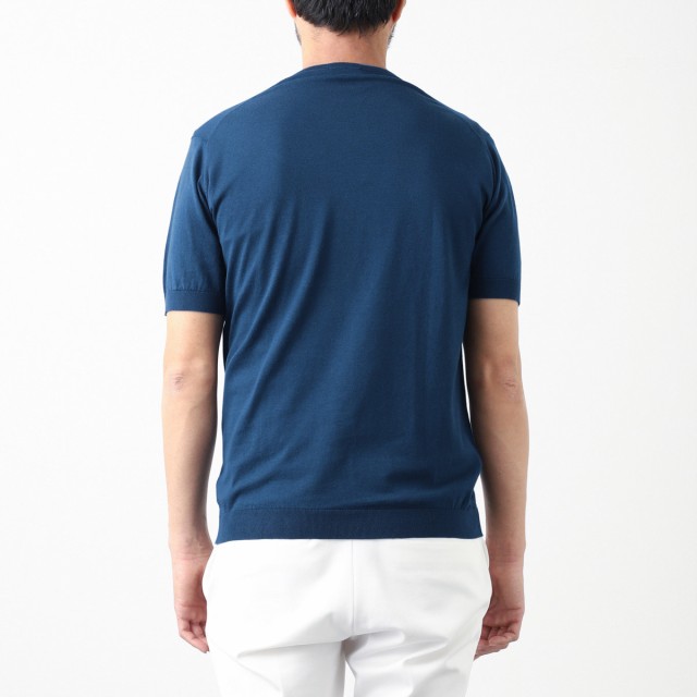 あす着] ジョンスメドレー JOHN SMEDLEY クルーネック半袖ニット ...