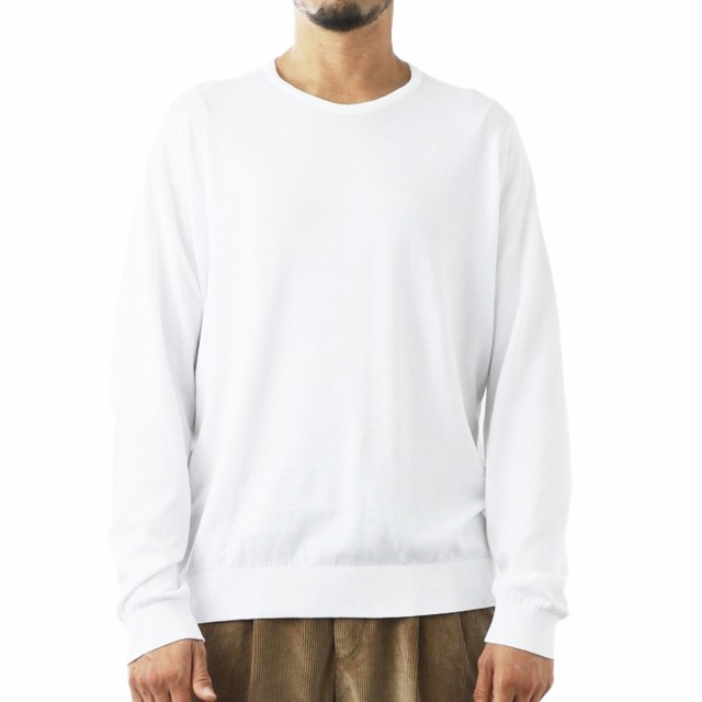 [あす着] ジョンスメドレー JOHN SMEDLEY クルーネック ニット メンズ HATFIELD シーアイランドコットン 30ゲージ  STANDARD FIT｜au PAY マーケット