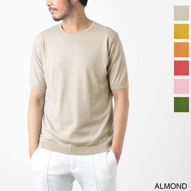 ジョンスメドレー JOHN SMEDLEY クルーネック半袖ニット メンズ BELDEN シーアイランドコットン 30ゲージ STANDARD FIT