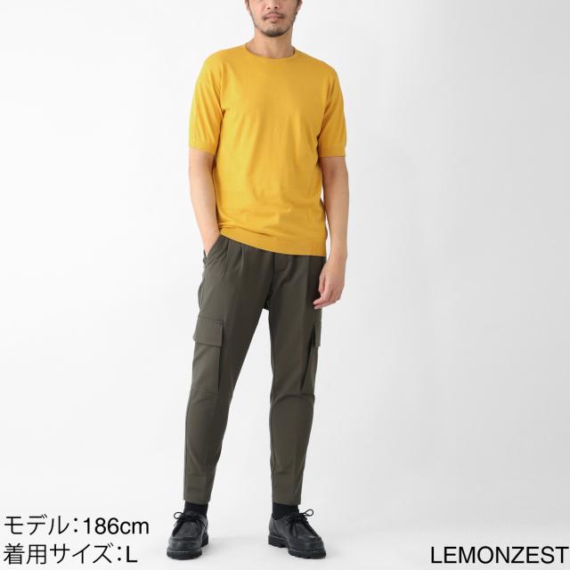 ジョンスメドレー JOHN SMEDLEY クルーネック半袖ニット メンズ BELDEN シーアイランドコットン 30ゲージ STANDARD FIT_1