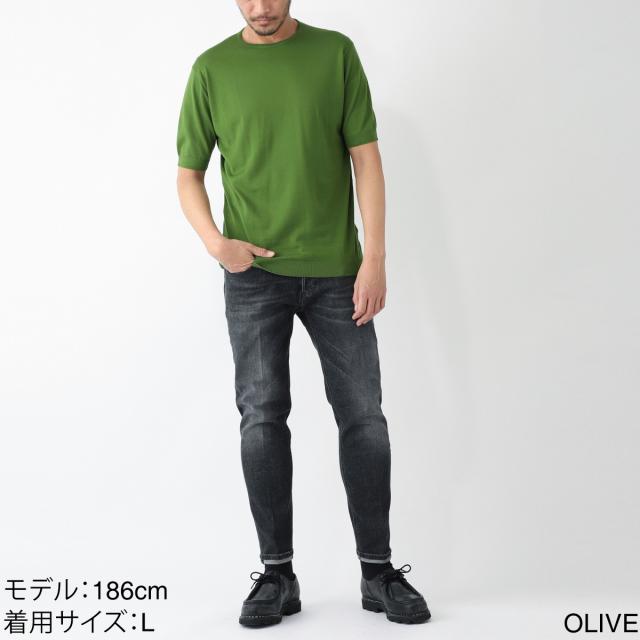 ジョンスメドレー JOHN SMEDLEY クルーネック半袖ニット メンズ BELDEN シーアイランドコットン 30ゲージ STANDARD FIT_5