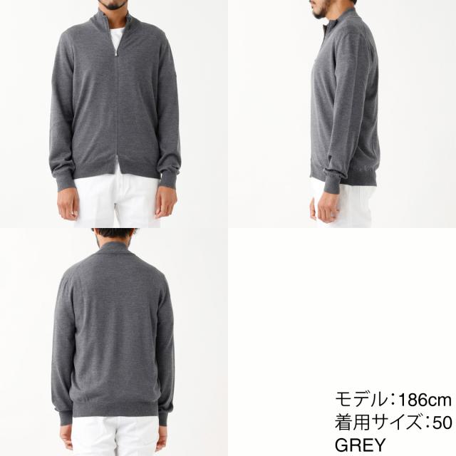 [あす着] グランサッソ Gran Sasso ジップアップニットカーディガン ドライバーズニット メンズ グランサッソ Gran Sasso ジップアップニットカーディガン ドライバー