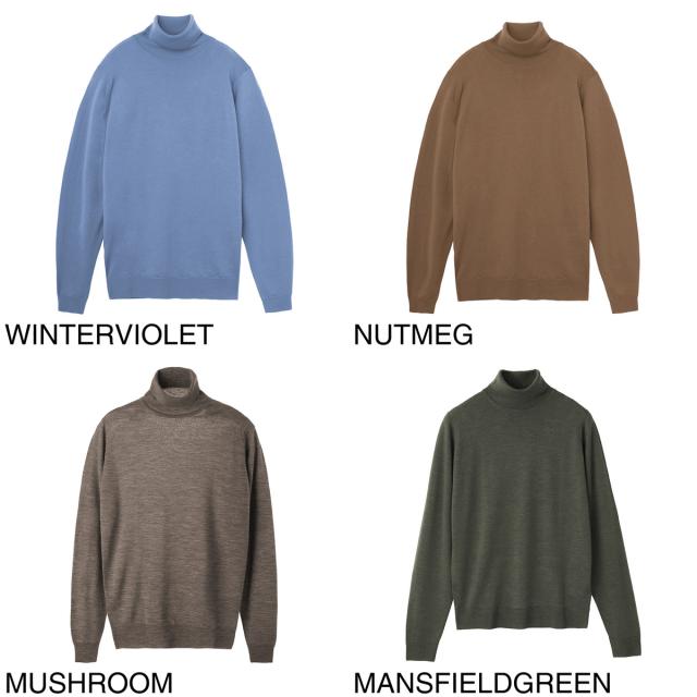 ジョンスメドレー JOHN SMEDLEY タートルネック ニット CHERWELL エクストラファインメリノウール 30ゲージ STANDARD FIT_17