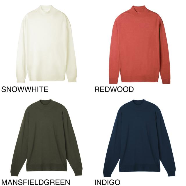 ジョンスメドレー JOHN SMEDLEY モックネック ニット メンズ HARCOURT エクストラファインメリノウール 30ゲージ STANDARD FIT_15