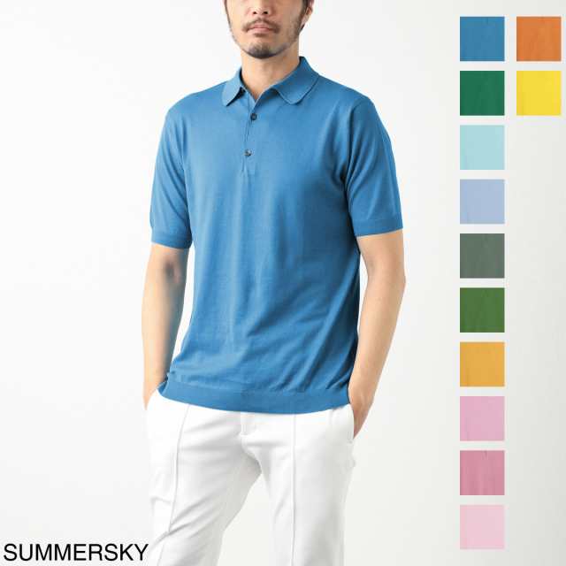 [あす着] ジョンスメドレー JOHN SMEDLEY ニットポロシャツ メンズ ADRIAN シーアイランドコットン 30ゲージ STANDARD FITの通販は
