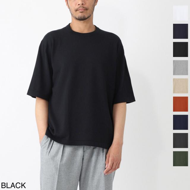 [あす着] ジョンスメドレー JOHN SMEDLEY クルーネック 半袖ニット メンズ TINDALL シーアイランドコットン 24ゲージ