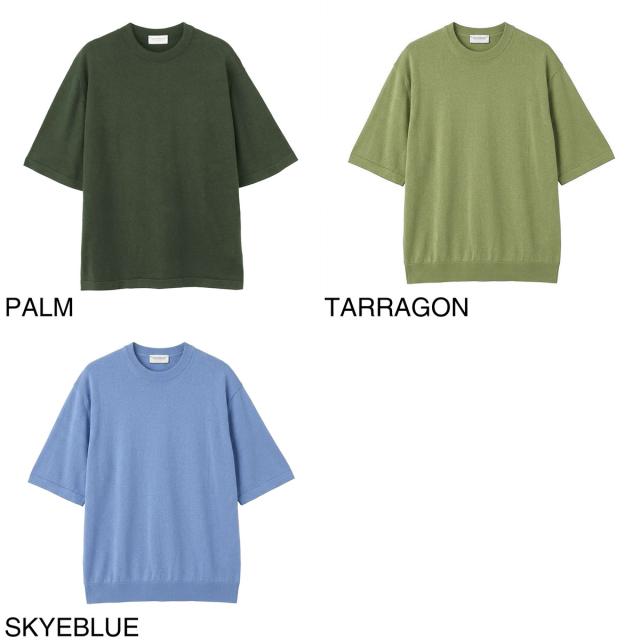 ジョンスメドレー JOHN SMEDLEY クルーネック 半袖ニット メンズ TINDALL ティンダル シーアイランドコットン 24ゲージ_16